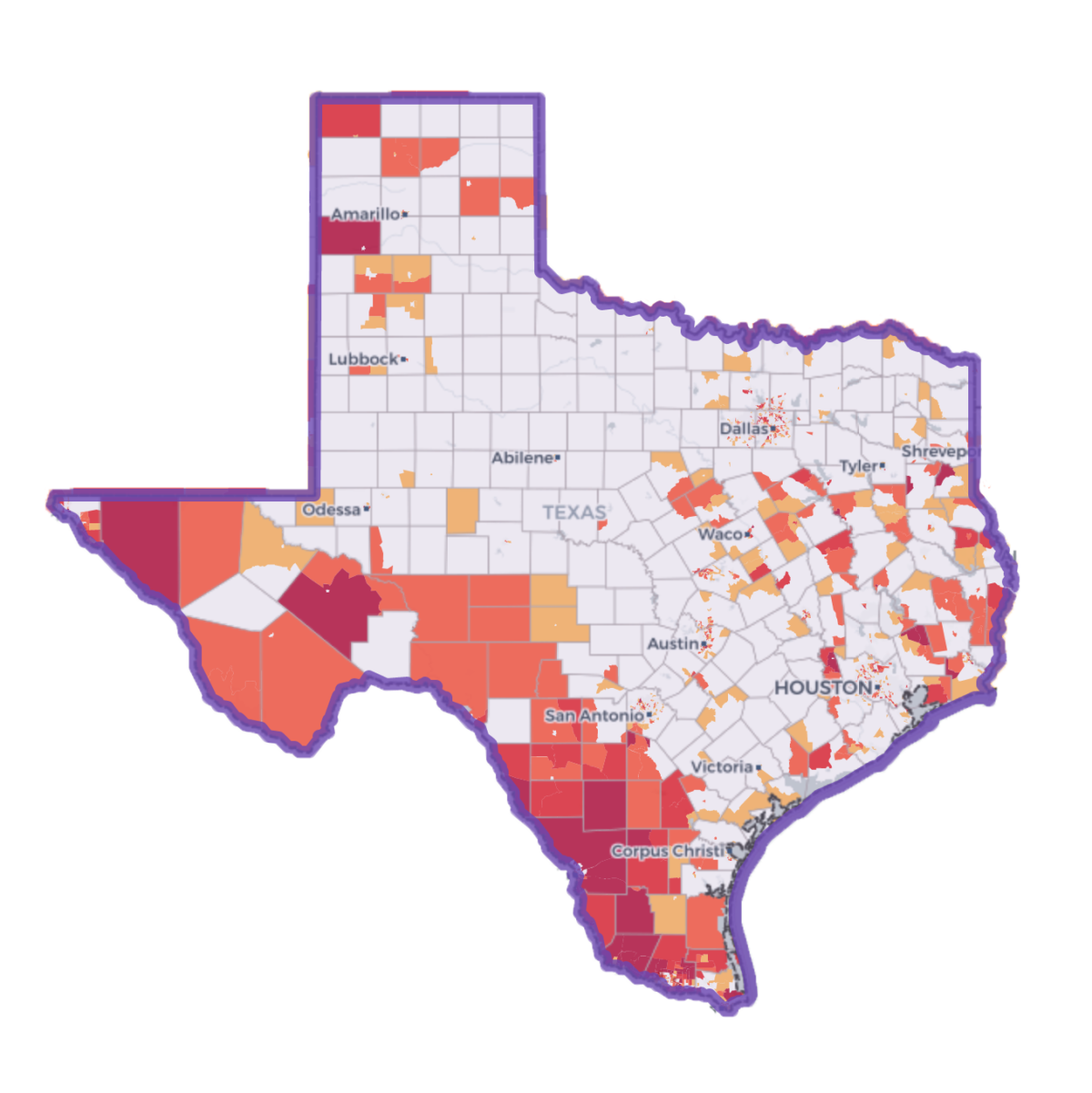 MapBased Census Resources Texas Counts